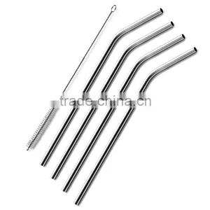 304 Stainless Steel Drinking Straws and Cleaning Brushes 4+1 Set Eco Friendly Funny Drinking Straw thumbnail-6