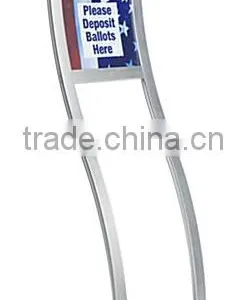 11 x 17 Sign Stand for Floor, Top Insert, S-shaped Curve - Silver(SF-A-013) thumbnail-1