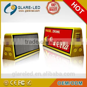 Wifi 3G Advertising Panels Display Led Taxi Roof Sign thumbnail-1