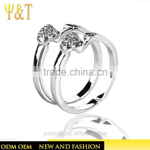 Jingli Jewelry Fancy Crystal Couple Ring (YJ-442) thumbnail-1