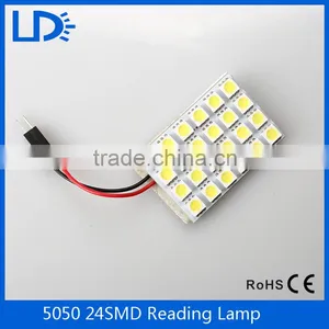 BA9S T10 Auto Led Dome Light 5050 24smd Car Light Bulbs thumbnail-4