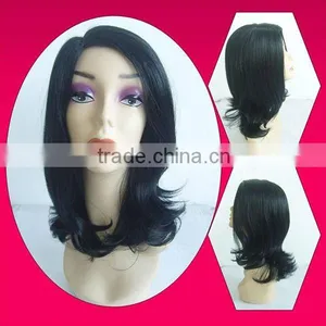 Elegant Synthetic Black Wigs For White Women thumbnail-1