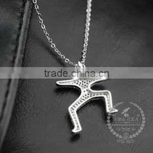 925 Sterling Silver Running Modeling Creative Pendant Necklace Fashion Women Necklace Jewelry 6360465 thumbnail-3