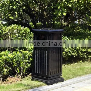 2016 New Design Cast Aluminum Garbage Can Trash Hideaway Black Powder Coating thumbnail-1