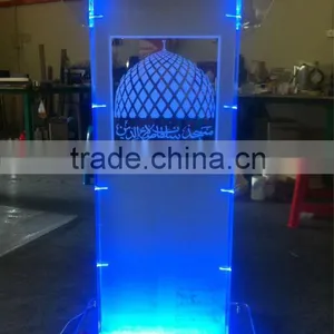 Modern Acrylic Prodium With Bule Led Light thumbnail-1