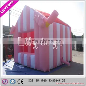 Pink Lovely Inflatable House Tent, Inflatable Camping Tents for Sales thumbnail-2