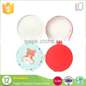 Embossing Large Round Shaped Cardboard Gift Boxes With Hinged Lid thumbnail-3