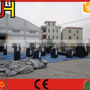 Custom 16 Pcs Black PVC Inflatable Nerf Bunkers For Sport Game thumbnail-1