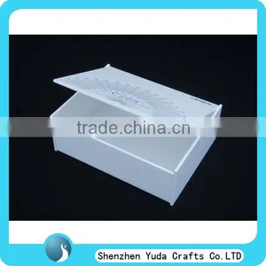 Bespoke Delicate Acrylic Box Lucite Box Plexiglass Storage Price White Box thumbnail-1