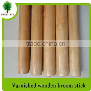 Factory Wholesales Wooden Broom Handle Stick / Varnished Wood Broom Stick Mop Handle thumbnail-3