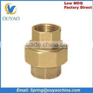 Factory Direct And Low MOQ:3/8" Female Thread Pipe Connection Brass Union thumbnail-1