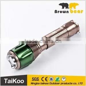 5w Green&copper-colored Rechargeable Led Flashlight thumbnail-1