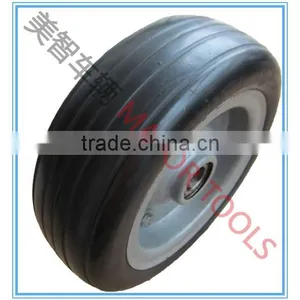 10x3.5 Solid Rubber Wheel With 6204 Bearing thumbnail-1