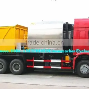 Howo 6x4 Asphalt Gravel Chip Sealer,asphalt Synchronous Chip Sealer 8000L Bitumen and 120000L Stone thumbnail-4