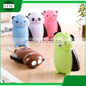 Cartoon Bear Animal Mini Portable Plastic Hand Crank Pressing Led Torch Flashlight With Rope thumbnail-5
