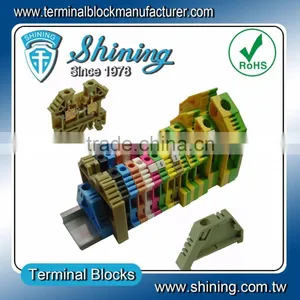 TF-G Series Euro Type Din Rail Mounted Ground Earth Terminal Block thumbnail-1