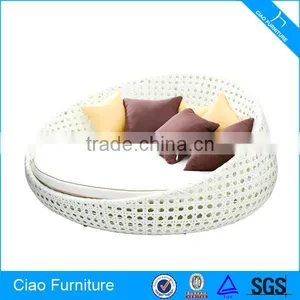 Modern Sofa Sunbed Rattan Round Bed Used Patio Furniture thumbnail-1