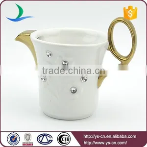 Ceramic Tableware Set Round Gold Plating Fancy Tea Set thumbnail-5