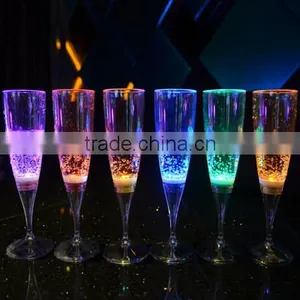 Liquid Activated LED Champange Glass Customized Logo Printed thumbnail-1