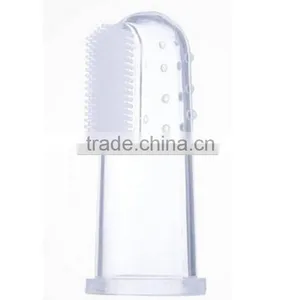 New Baby Products Soft 100% Silicone Finger Brush Silicone Baby Toothbrush Teether thumbnail-1