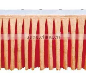 Hot Sell Fancy Orange Color Ruffled Wedding Table Coth thumbnail-1