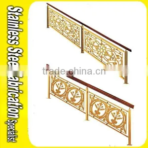 Floor Mounted Carving Decorative Aluminum Railing Prices thumbnail-3