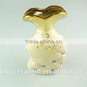 Wholesale Ceramic Vases, 2015 Latese Fashion Electroplated Gold Ceramic Vase thumbnail-5