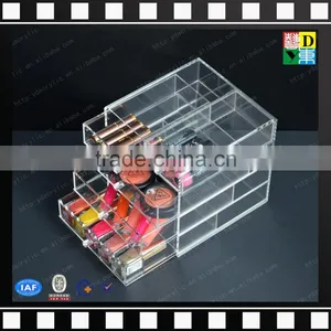 2016 Factory Price 3 Tiers Acrylic Drawer Makeup Storage Box/acrylic Drawer Box Drawer Box Manufacture thumbnail-1
