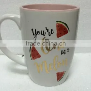 Belly-shape Mug With Decal,different Color Inside and Outside thumbnail-4