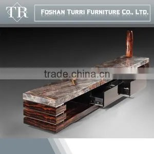 Modern Italian Nature Marble Top tv Cabinet With Drawer for Living Room thumbnail-2