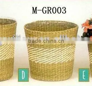 Decorative Hand Weave Seagrass Basket Set thumbnail-3