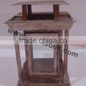 Wedding Antioue Candle Holder Gold Metal Lantern thumbnail-2