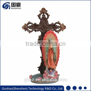 Religious Christian Ceremony Baptism Mary Crucifix Cross Figurine thumbnail-1