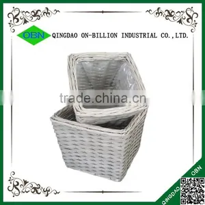 Hand Woven Wicker Flower Pot With Plastic Linning for Garden thumbnail-1