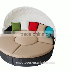 Husen New Rattan/wicker Daybed WYHS-T162, Wicker Furniture/Garden Patio Furniture/outdoor Furniture. thumbnail-4