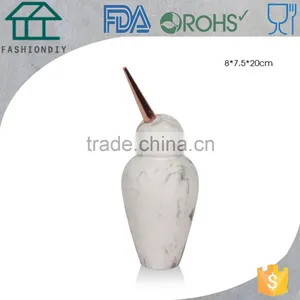 White Minimalist Concrete Woodpecker Ornament for Home Decor thumbnail-1