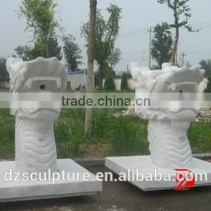 Dragon Head Fountains Marble Sculpture thumbnail-2