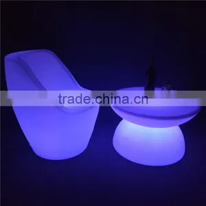 OEM Plastic LED Bar Molded Furniture Party LED Lighted Table and Chair Set for Party thumbnail-6