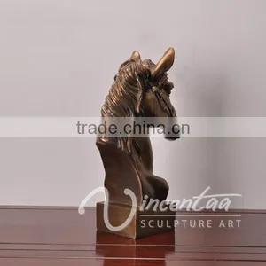 Art Deco Riproduzioni Life Size Resin Craft Fiberglass Head Horse thumbnail-6