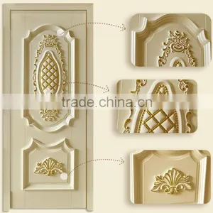 High End European Imperial Style Rome Framed Decorative Solid Wood Carving Double Door Painted in White and Gold BF12-05234c thumbnail-3