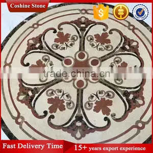 Round Flower Natural Marble Water Jet Inlay Flooring Design thumbnail-1