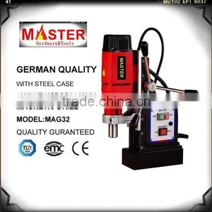 German Quality Magnetic Based Drill Machine for Steel Boards Drilling 220V (MAG32T) 32mm Twist Drill thumbnail-1