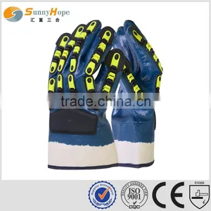 Sunnyhope on Sale Blue Nitrile Gloves With TPR thumbnail-1
