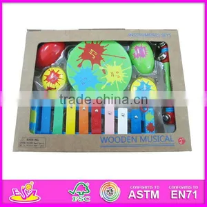 Hot Sale High Quality Wooden Drum Kit, Musical Instruments Wooden Drum Kit, Fashion Wooden Drum Kit W07A029 thumbnail-1