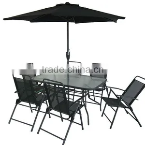 Outdoor Leisure Table and Chair Patio Sling Dining Set Graden Furniture thumbnail-3