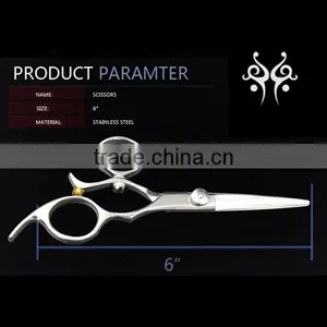 Zhangjiagang Barber Scissor With Jewelled Click Adjust Tension Screw thumbnail-6