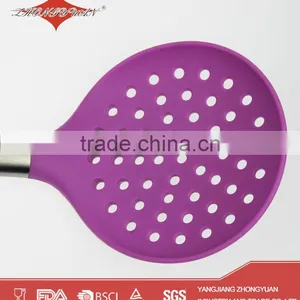 Colorful Stainless Steel Handle Food Silicone Rubber Kitchen Utensils thumbnail-5