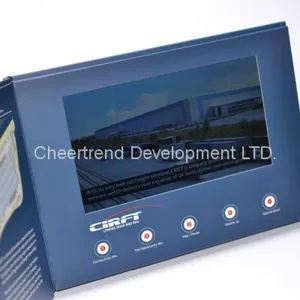 Bespoke Hardcover A5 7'' Lcd Video Brochure 256MB,1200mah Lithium Battery thumbnail-1