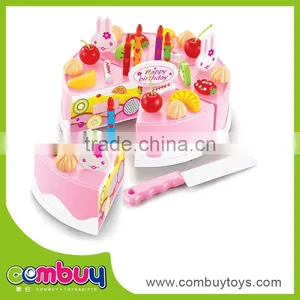Hot Sale Plastic Pretend Play Diy Plastic Birthday Fake Cake thumbnail-1