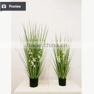110 / 140 / 170cm Artificial Grass Potted Onion Grass With Orchid Flowers for Indoor Decoration Pots Plant thumbnail-4